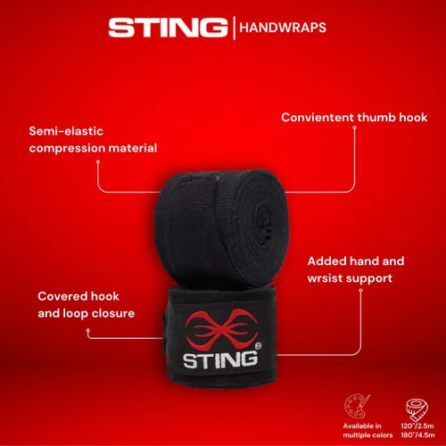 Vista 3 de STING Elasticized Boxing Hand Wraps
