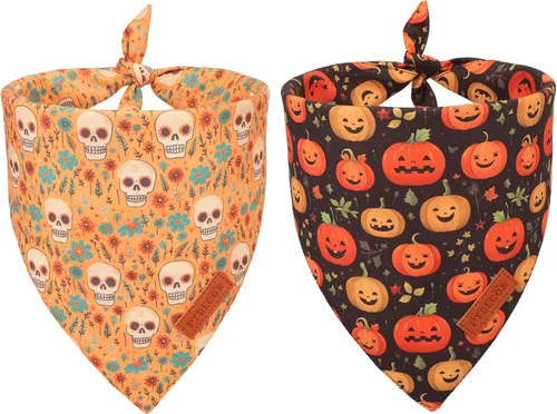 Vista 10 de PTDECOR Bandana de Navidad para perro, diseño de muñeco de nieve de Papá Noel, bufanda reversible para mascotas, diseño de triángulo rosa