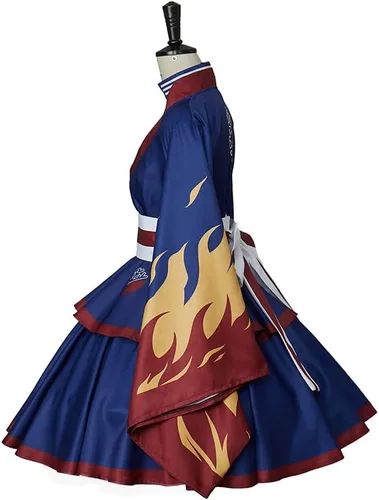 Vista 4 de WOSHOW Anime Hero Cosplay Costume Women Battle Lolita Kimono Dress Halloween Suit