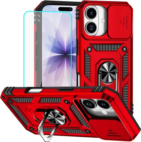 Vista 14 de HNHYGETE Funda para iPhone 12 Pro Max con protector de pantalla: [grado militar de 20 pies probada en caídas] Funda protectora para cámara Negro