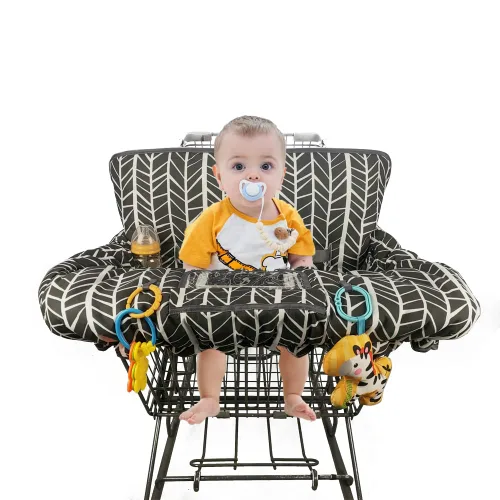 Vista 3 de Funda para carrito de compras para bebé, niño, niña, fundas de carrito multien 1 para bebés, funda acolchada suave para silla alta infantil, lavable