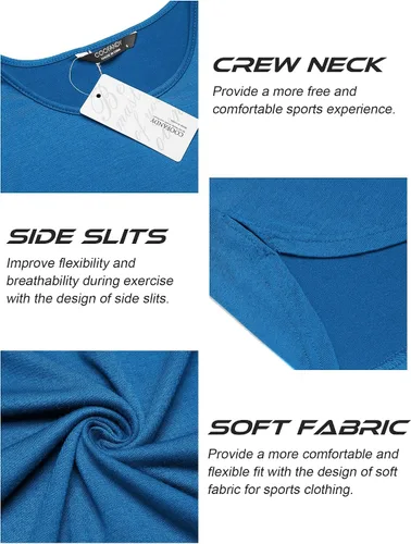 Vista 5 de COOFANDY Camisetas sin mangas para hombre, paquete de 3 camisetas sin mangas para gimnasio, fisicoculturismo, fitness