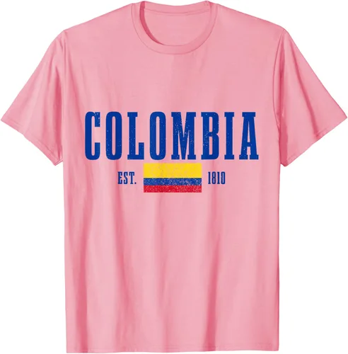 Vista 59 de Colombia Est. 1810 - Camiseta de Colombia Vintage, Negro, S