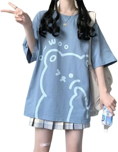 Vista 2 de Fairycore - Camisetas gráficas para adolescentes y mujeres, sudaderas preppy grunge, camisetas de gran tamaño, camisetas Kawaii holgadas, tops