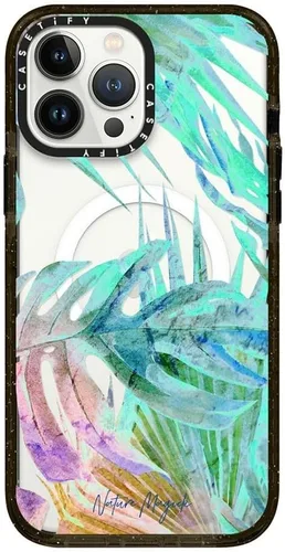 Vista 28 de CASETiFY Funda Impact para iPhone 13 [Protección contra caídas de grado militar 4X de 8.2 pies/Compatible con Magsafe] - #1 Mom - Transparente