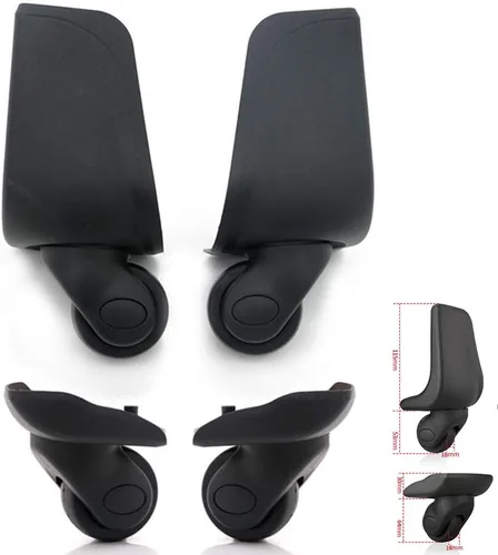 Vista 6 de FSFY Par Ruedas Traseras Maleta Reemplazo Maleta Rueda Giratoria 360 Spinner W001