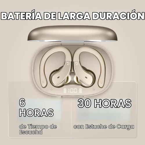 Vista 6 de Back Bay Audio - Runner's - Auriculares inalámbricos Bluetooth para deportes, gancho sobre los oídos, graves profundos, auriculares envolventes