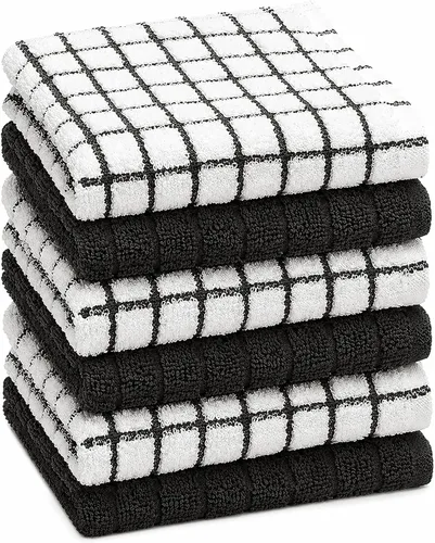 Vista 26 de Bumble - Toallas de cocina y paños de cocina (8 unidades) Toallas de cocina 100% algodón 12 x 12 pulgadas 405 GSM Trapos suaves, altamente