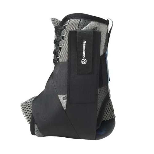 Vista 2 de Rehband Tobillera, soporte para tobillo izquierdo/derecho con cordones para alta estabilidad, soporte de tobillo para estabilidad y seguridad
