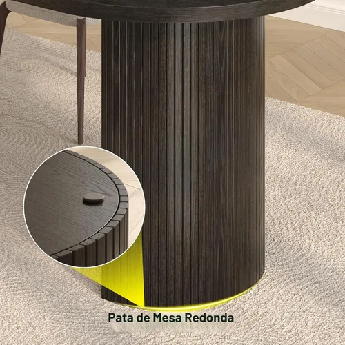 Vista 6 de ONBRILL - Mesa de comedor ovalada de 70.8 pulgadas para mesa de comedor ovalada de 4 a 6 pulgadas con base curvada, color negro Mesas de cocina