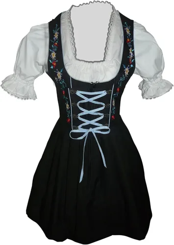 Vista 2 de Dirndl World 3 piezas Disfraz de Baviera dirndl-s, minivestido para mujer, Oktoberfest, tallas 4-22, Di06, 16