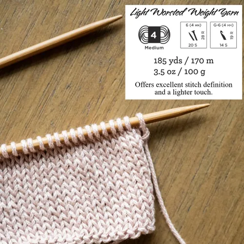 Vista 4 de Lion Brand Yarn - Hilo ligero 24/7 de algodón para tejer, hacer ganchillo y manualidades, Ámbar, paquete de 1 Light Worsted 100% Mercerized Cotton