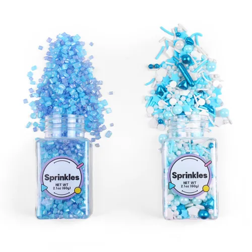 Vista 12 de Chispas comestibles de Navidad para hornear, chispas de Navidad, chispas de nonpareils, chispas rojas y verdes para galletas, magdalenas, fresas