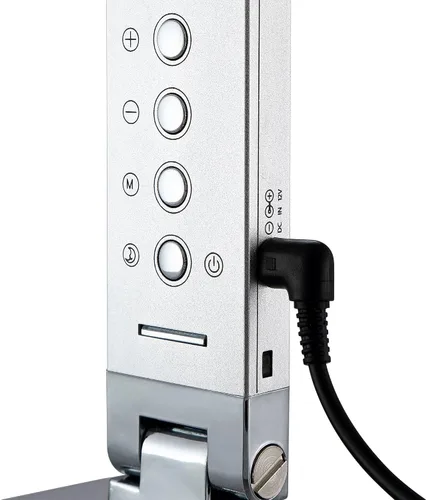 Vista 7 de 360 Lighting Jett - Lámpara de mesa moderna de escritorio de 16 1/2 pulgadas de alto con puerto de carga USB y luz nocturna LED de aluminio plateado