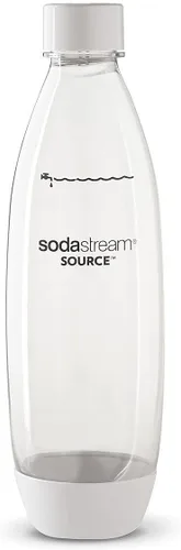Vista 3 de sodastream Botellas de carbonatación de 1 litro, aptas para fabricantes de lujo Source/Genesis (paquete doble) (blanco)
