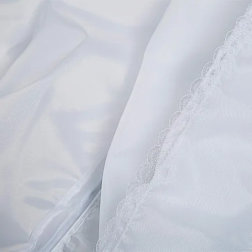 Vista 4 de Falda de 6 aros para mujer, enagua para fiesta, boda, crinolina, Blanco