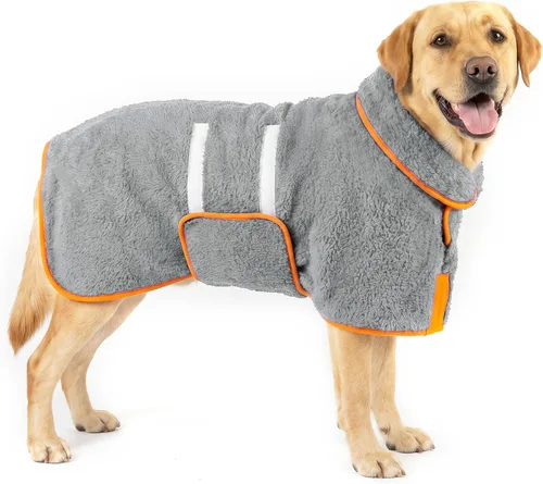 Vista 44 de Bienbee Albornoz para perro, súper absorbente para perros pequeños a Negro