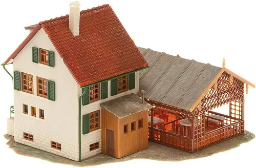 Vista 2 de Faller 130269 Village Inn con soporte de banda HO Scale Kit de construcción