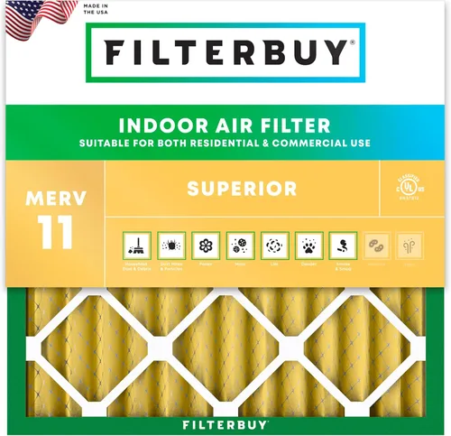 Vista 16 de Filterbuy Filtro de aire 8x14x1 pulgadas MERV 11 Defensa Superior contra Mascotas y Alergias (Paquete de 1), Filtros de Repuesto Electrostáticos