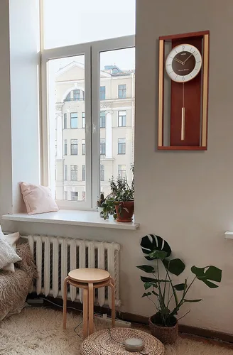 Vista 5 de Seiko Reloj de Pared Moderno Deco con Péndulo y Doble Campanadas