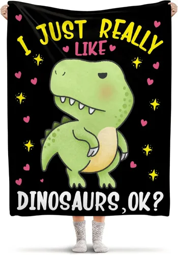Vista 20 de Manta ligera de franela de dinosaurio de nuggets de pollo, regalos para niñas y mujeres en todas las estaciones, para cama, sofá, 30 x 40 pulgadas