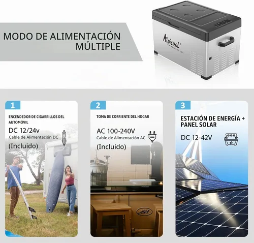 Vista 5 de Alpicool C30 Refrigerador portátil para automóvil, refrigerador de 12 voltios, refrigerador de auto de 28 cuartos (26.7 litros) de enfriamiento