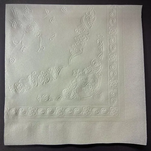 Vista 4 de Servilletas blancas elegantes de dos capas para uso diario, plegado 1/4, 13 x 12.7 pulgadas, Magnolia de Novex