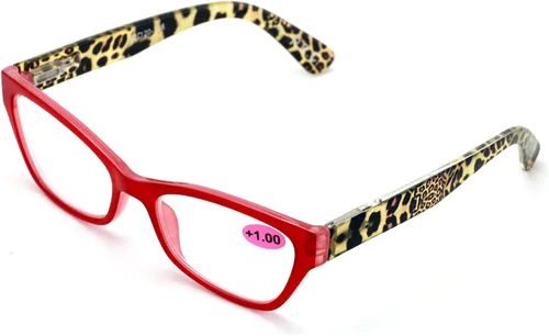 Vista 3 de 2 pares de elegantes clásicos rectangulares cateye lectores con bisagras de resorte gafas de lectura para mujer