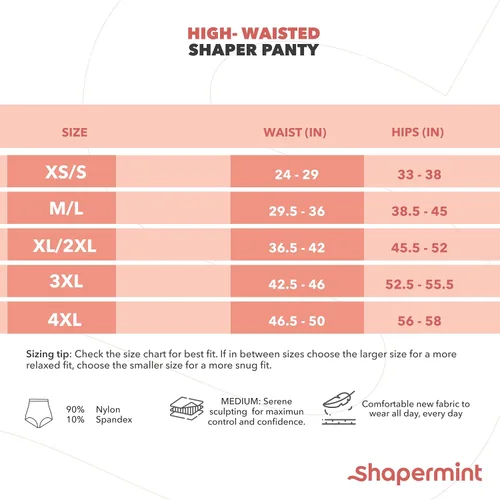 Vista 2 de Shapermint Body Shaper - Panty con control de abdomen - Faja moldeadora para mujer