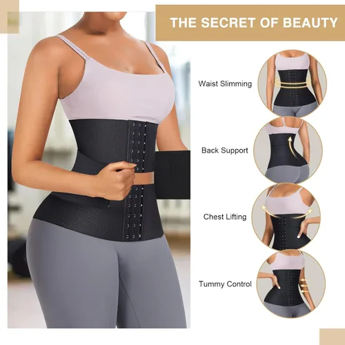 Vista 4 de FeelinGirl Waist Trainer for Women Seamless Underbust Waist Corsets Cincher Adjustable Workout Girdle