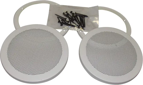 Vista 2 de Reliable Hardware Company RH-4002-6.5-2-A Cubiertas para altavoces de 6-1/2 pulgadas, montaje en superficie blanca, par