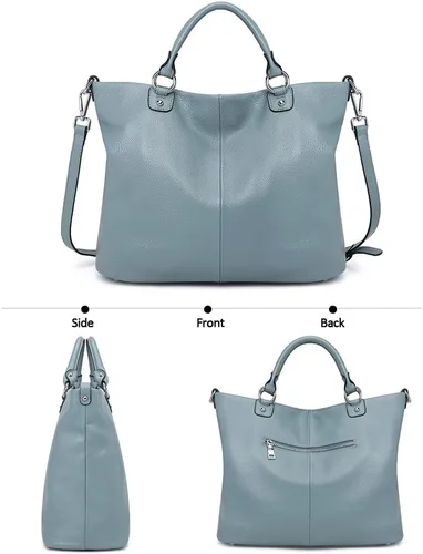 Vista 6 de Bolso Kattee, para mujer, de cuero suave, 3 formas de llevarlo, mochila, bolso y bolsa de mano