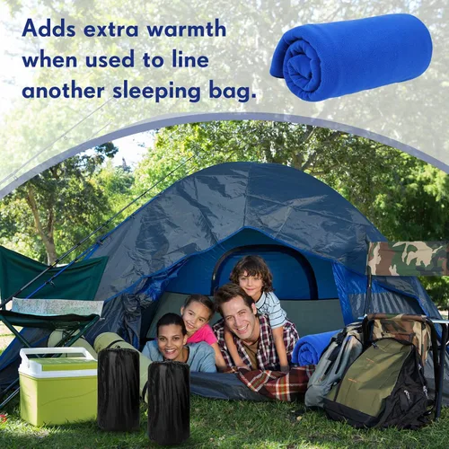 Vista 5 de Mixweer 3 piezas de forro polar para saco de dormir para adultos, clima cálido o frío, 75 pulgadas, añade 12 grados Fahrenheit más calor, forro
