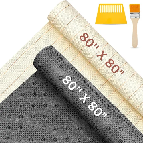 Vista 9 de Tudomro 4 piezas de 79 x 118 pulgadas extra grandes de tela para alfombras y tela antideslizante para hacer manualidades de alfombras, contiene