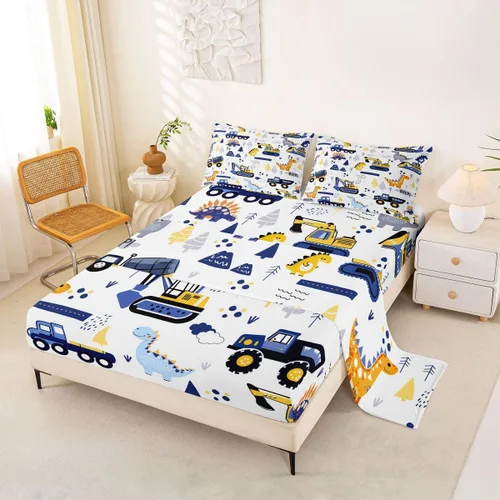 Vista 44 de Feelyou Juego de ropa de cama con alfabeto 3D, juego de sábanas coloridas del alfabeto inglés para niños y adultos, sábanas de dibujos animados