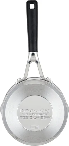 Vista 10 de KitchenAid Cacerola de acero inoxidable 71018 con boquillas de vertido, 1 cuarto de galón, acero inoxidable cepillado