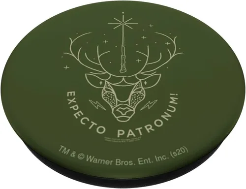 Vista 2 de Harry Potter Expecto Patronum! PopSockets agarre y soporte para teléfonos y tabletas, Negro