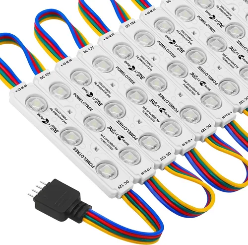 Vista 10 de Luces LED para escaparate, 40 pies, 80 piezas, impermeables, para letreros publicitarios, módulo de luz LED, 4 juegos de módulos LED 5050 SMD