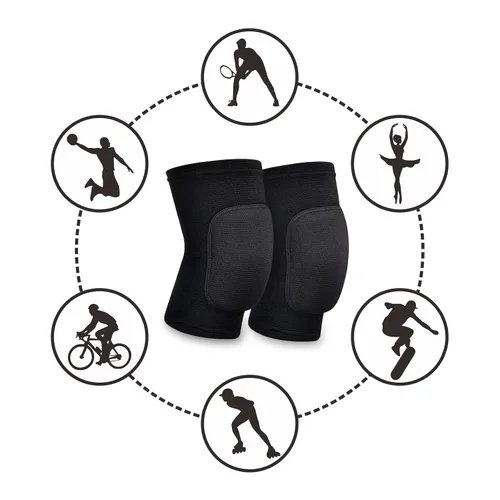 Vista 6 de Rodilleras de voleibol para mujeres, hombres, jóvenes, niñas, niños, rodilleras para voleibol, baloncesto, fútbol, baile, yoga, tenis, correr