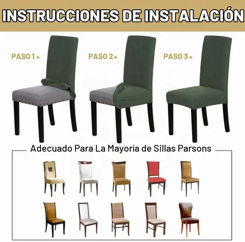 Vista 7 de H.VERSAILTEX - Juego de 2 fundas elásticas para silla de comedor, fundas protectoras para sillas Parsons, para comedor, con diseño de tela Jacquard