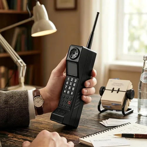 Vista 7 de Adorno retro de ladrillo para teléfono celular, accesorio de teléfono de los años 90, accesorios de fotografía portátiles a la antigua, decoración