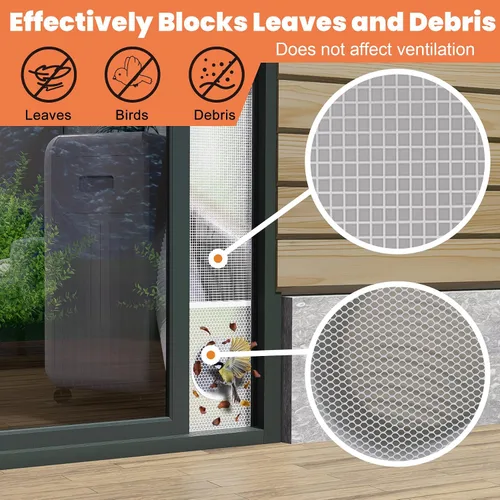 Vista 7 de GCGOODS Kit de ventilación de puerta de CA con protector de hojas de malla para aire acondicionado portátil, kit de sellado de ventana