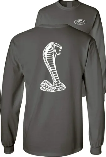 Vista 6 de Ford Mustang American White Snake Camiseta de manga larga F&B Negro