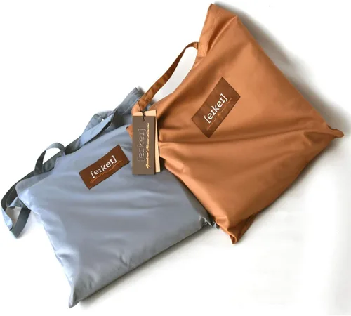 Vista 7 de Juego de ropa de cama de lujo de algodón egipcio, de color liso, de satén de alta densidad de hilos largos, sedoso, suave, transpirable, de primera