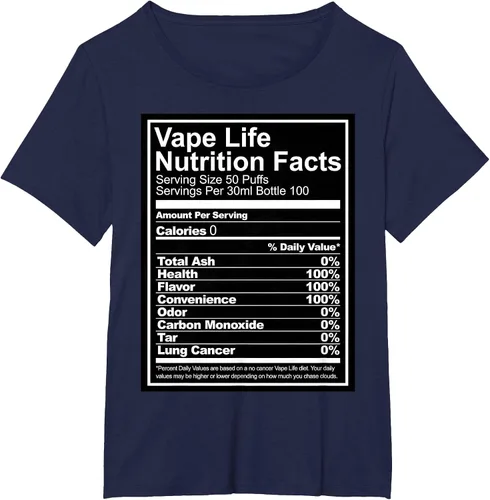 Vista 13 de Información nutricional de Vape Life - Camiseta Vaping - Camiseta Vaper Tee