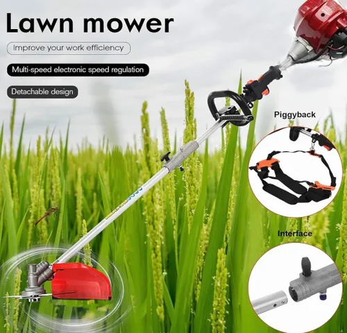 Vista 3 de 62CC Weed Eater 9 en 1 Cortadora de setos desbrozadora de césped de gasolina de 2 tiempos con 2 varillas de extensión