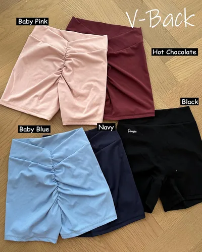Vista 7 de Danysu Pantalones cortos de entrenamiento con corte en V, pantalones cortos de entrenamiento de cintura alta, pantalones deportivos para gimnasio