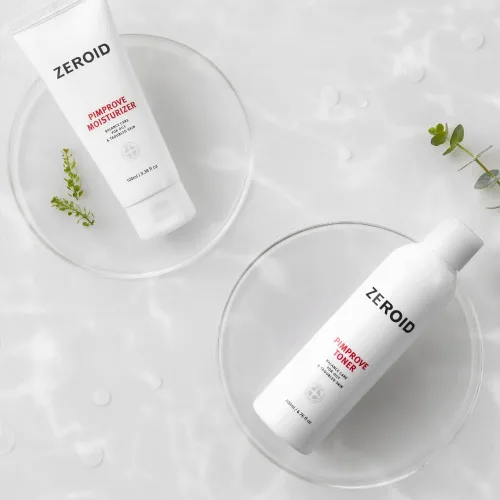 Vista 4 de ZEROID Tónico facial Pimprove Barrera cutánea con ácido hialurónico y ceramida Tónico facial equilibrado de pH para pieles grasas y sensibles