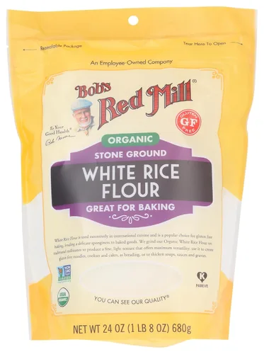 Vista 8 de Bob's Red Mill Harina de arroz blanco orgánica, 24 onzas (paquete de 4)