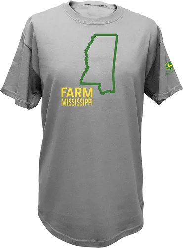 Vista 2 de John Deere Camiseta de manga corta con estampado de Estados Unidos y Canadá Farm State Pride